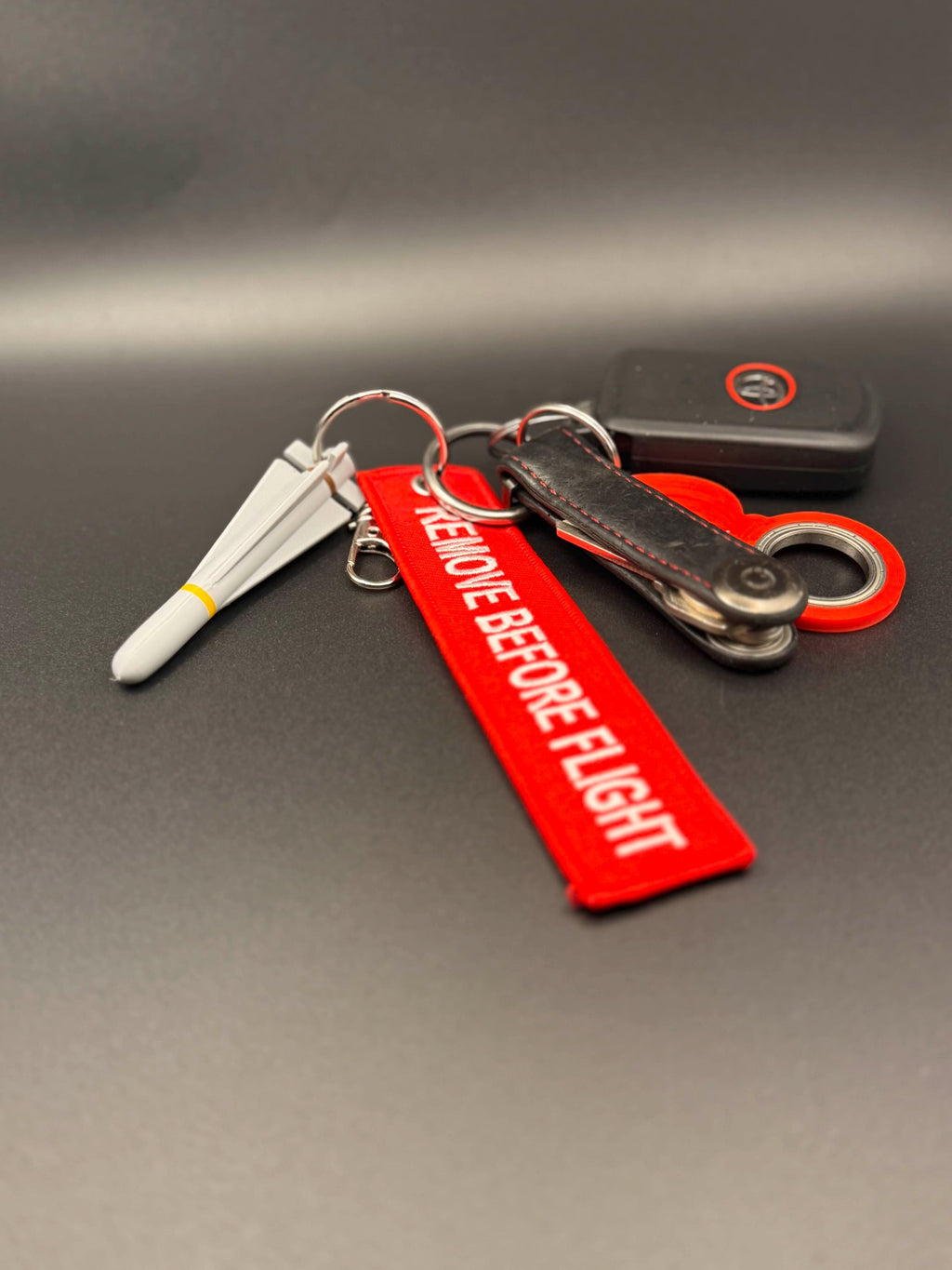 AGM-65 Maverick Keychain: Aviation Gift with Remove Before Flight Tag