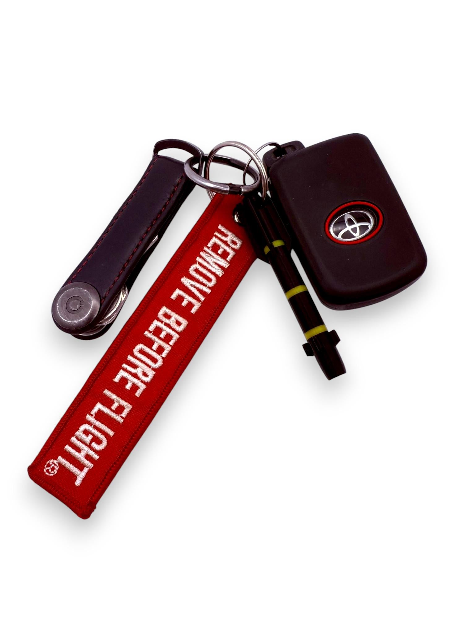 Hellfire Missile Keychain: 3D Printed Aviation Gift with Remove Before Flight Tag