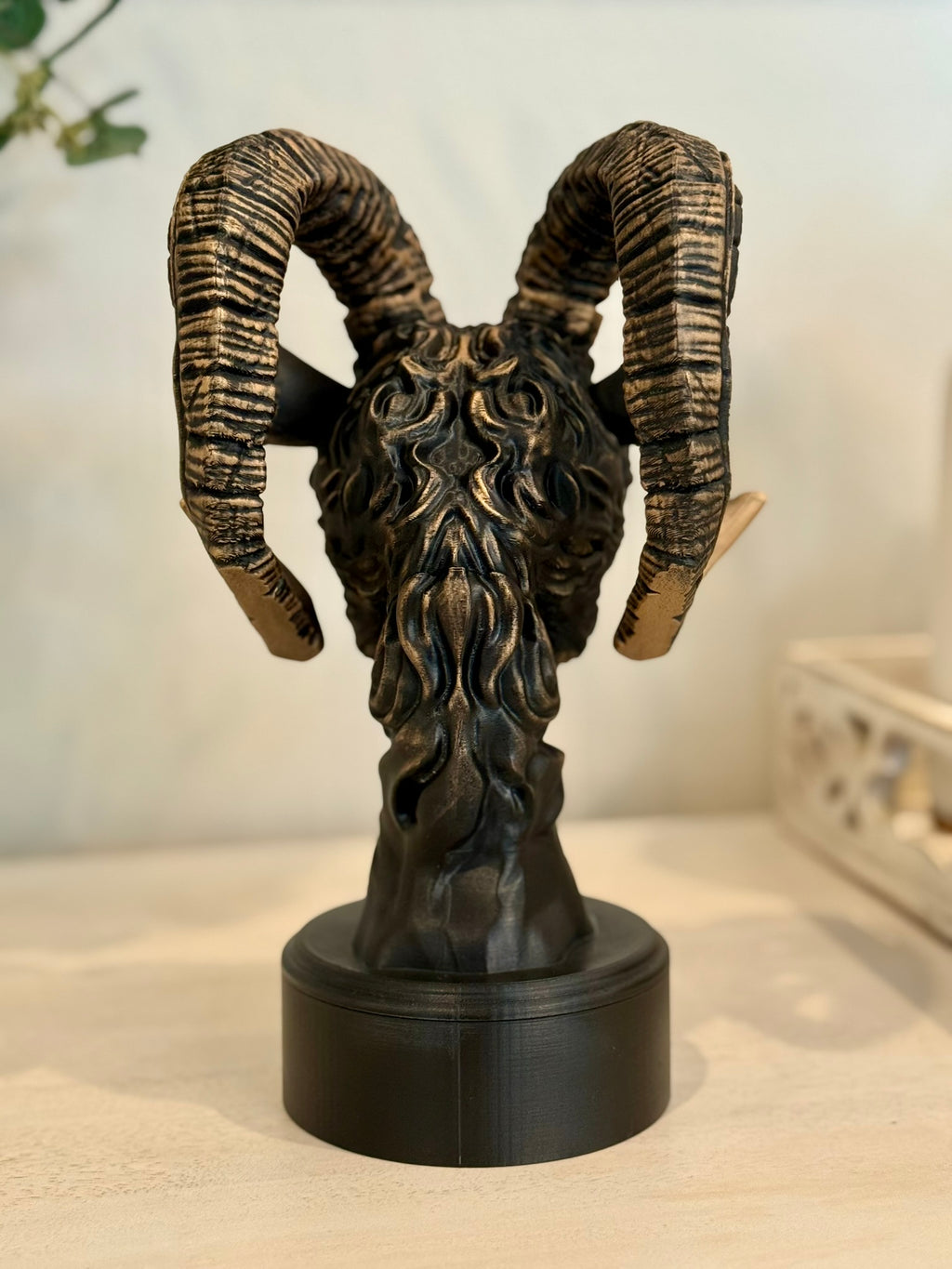 Custom Navy Chief Goat Head Sculpture: Hand-Painted USN Retirement Gift