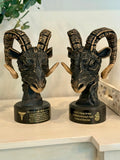 Custom Navy Chief Goat Head Sculpture: Hand-Painted USN Retirement Gift