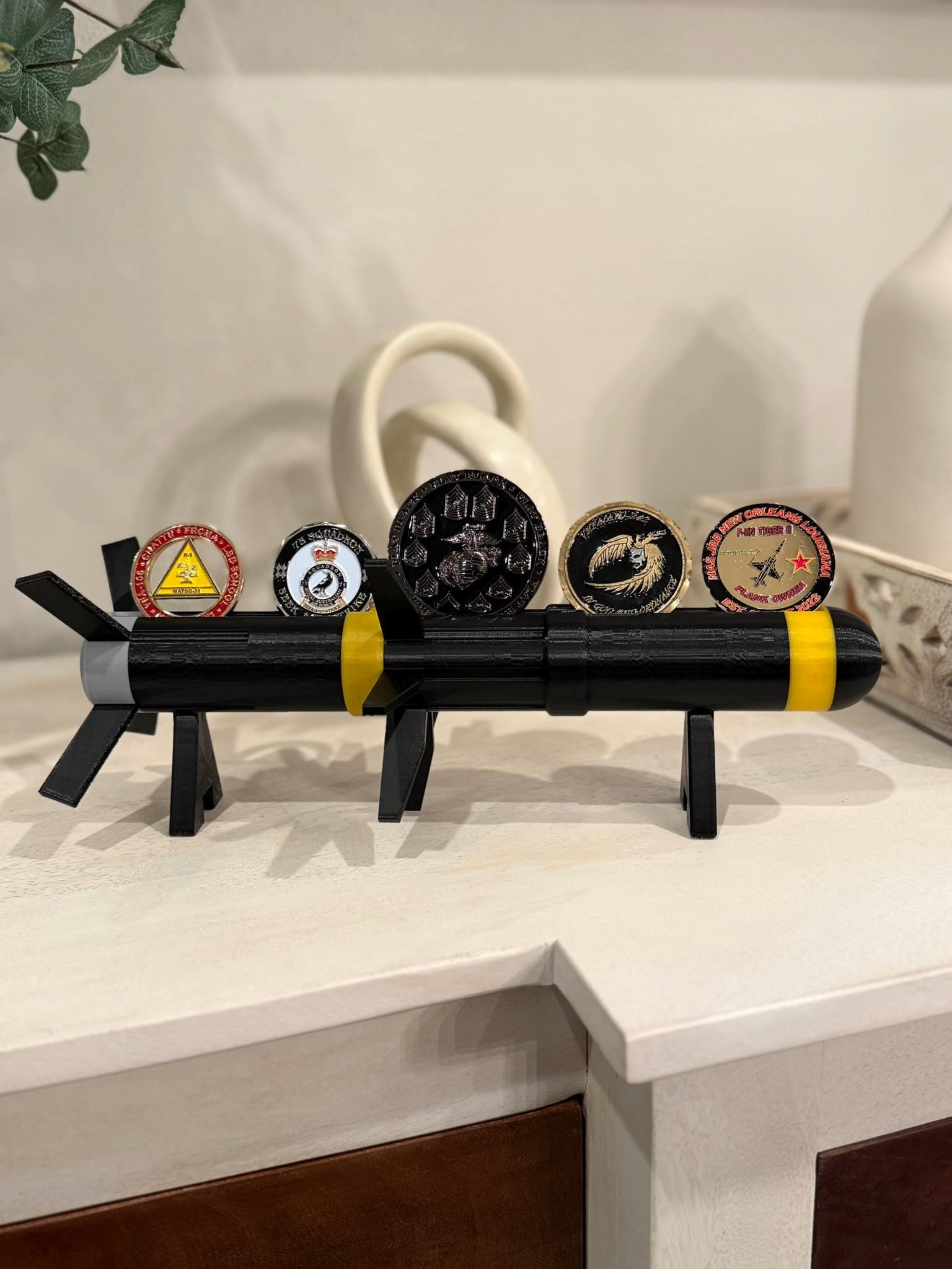Javelin Missile Challenge Coin Display: 3D Printed Veteran Gift