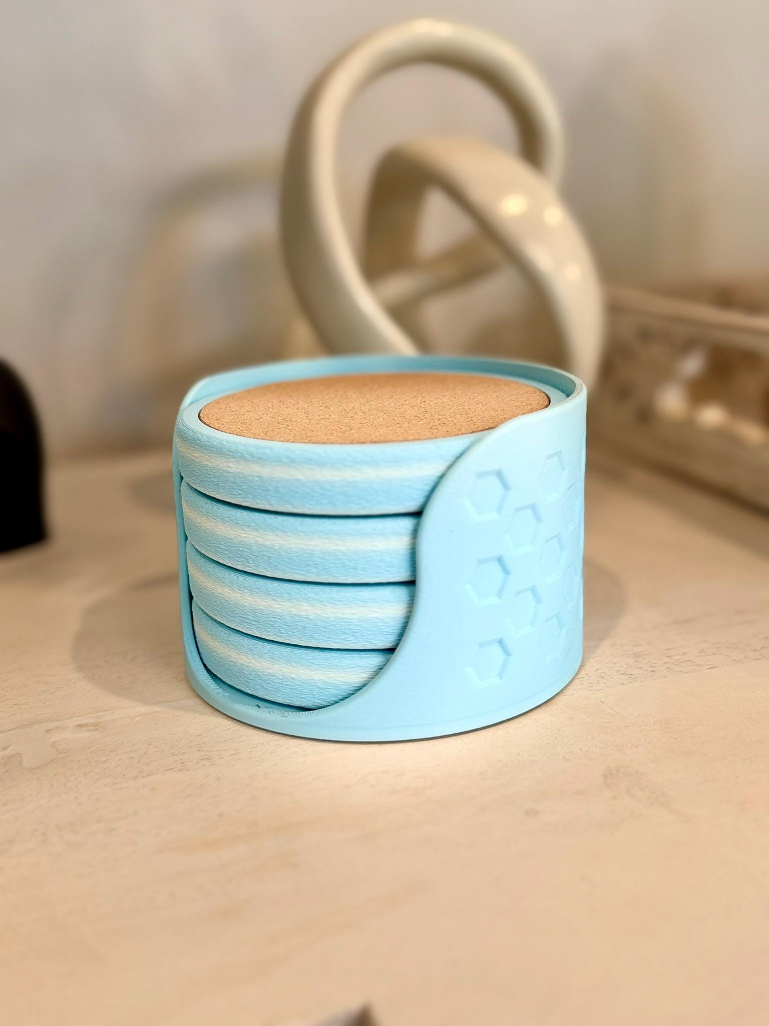 Custom Engraved Coaster Set: 3D Printed, Magnetic Bottle Opener, USA Made